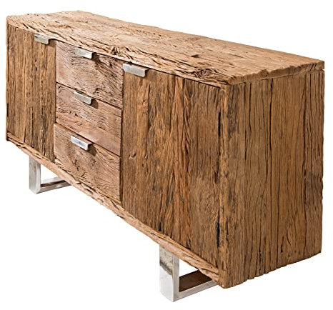 invicta INTERIOR Massives Sideboard Barracuda Teakholz 160cm Kommode Anrichte Kufengestell