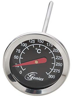 Genius BBQ Grill-Thermometer analog | 0°C bis 300°C | Barbecue Grill-Thermometer | NEU