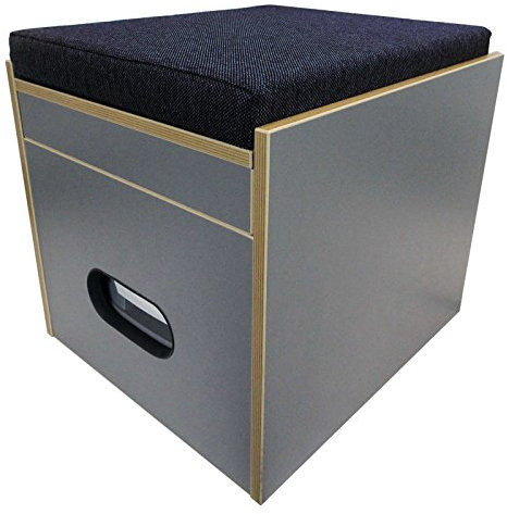 Freizeit Wittke Toiletten Hocker mit Toilette Porta Potti 145 - Polster blau Stauraum Hocker