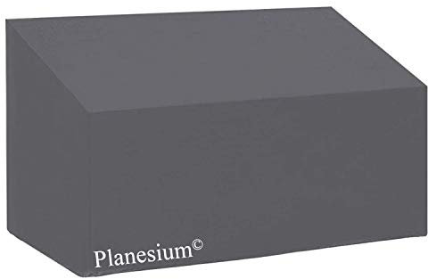 Holi Europe Planesium Premium Gartenbank Abdeckung Gartenmöbel Hülle Schutzhülle Haube Abdeckplane Garnitur wasserdicht atmungsaktiv reißfest/lfm (B 180cm x T 60cm x HH 80cm x HV 60cm, Anthrazit)