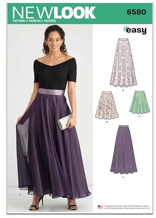 New Look Schnittmuster, Papier, Weiß, 36 bis 48