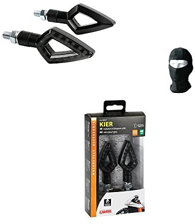 KOMPATIBEL MIT APRILIA SX 50 PAAR LED BLINKER 12V FÜR MOTORRAD LAMPA 90247 KIER GENEHMIGT BLINKER SCHWARZ MIT ORANGEM LICHT