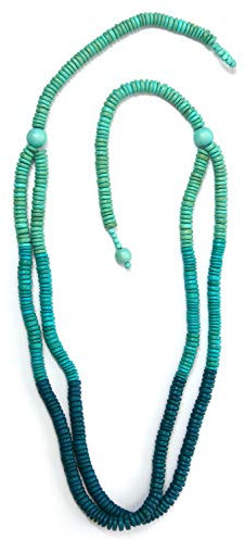collezione alessandro Lange Kette Mabel aus Holzplättchen