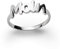DUR Damen Ring Moin aus Sterling-Silber in der Farbe Silber, Ringgröße: 58, R5273.58