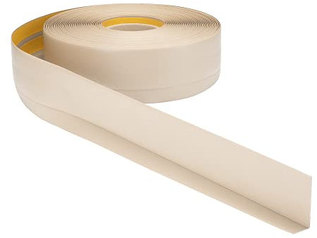 ProfiPVC Battiscopa PVC 50x20 mm - 1 metro, Adesivo, con Striscia Spezzata, Battiscopa Angolare Autoadesivo, flessibile e morbida, montaggio facile, 50x20 mm, Beige