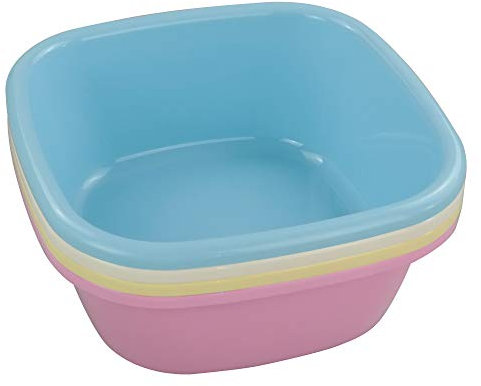 Fosly Square Washing up Bowl, Plastic Sink Bowls, Set of 4