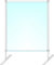 Stellwand 140x200 cm Stahlrahmen geschweißt, Farbe: lichtgrau als Schutzwand/Trennwand zwischen Personen, Angestellten im Büro, Verkaufstisch