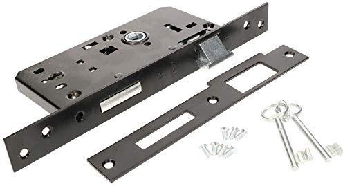 KOTARBAU® Serrure à larder 90 x 63 mm droite avec clé BB Serrure d'entrée pour portails, portails, portails.