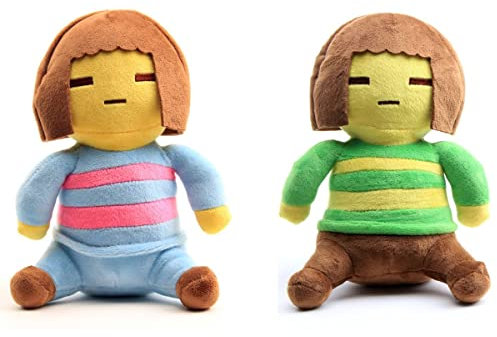 uiuoutoy Undertale Plüschtiere Chara Frisk weich gefüllte Puppe Kinder Geschenk 2 Stück/Set