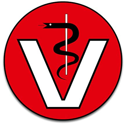 Aufkleber Veterinär Tierarzt im Einsatz Dienst für Auto Bus Transporter Praxis Veterinäramt Tiermedizin Sticker Vet Symbol R025 (Design 1)