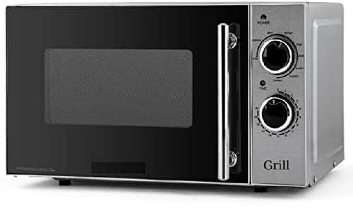 Suinga Mikrowelle 20 l, Leistung 700 W, Grill 900 W (Quarz-Widerstand), Front mit INOX-Detail, 5 Leistungsstufen + Grill + 3 Kombi