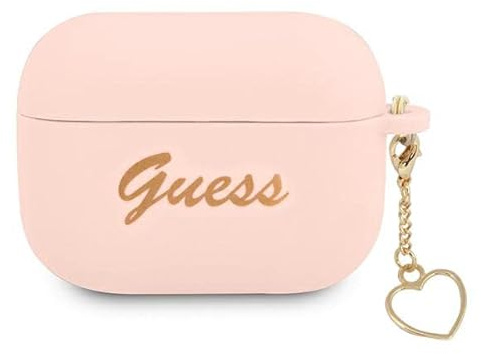 Guess GUAPLSCHSP Schutzhülle für AirPods Pro, Silikon, Rosa
