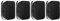 McGrey OLS-5251BK Outdoor-Lautsprecher 4X Set - Zwei-Wege-System - IP56 - Für Restaurant, Biergarten, Terrasse & Garten - 5,25 Woofer und 1 Hochtöner - 50 Watt - 8 Ohm und 70/100V-Betrieb - Schwarz