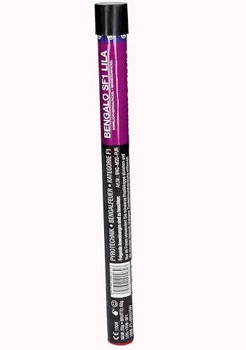 Funke Bengalfackel Handfackel Bengalo Bengalfeuer Titan-Funken Vulkan Lanzenlicht Fontäne Feuerwerk 60 Sekunden (5 Fackeln, Violett)