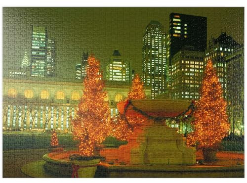 MyPuzzle Public Library in Midtown-Manhattan, New York, USA - Premium 1000 Teile Puzzle - MyPuzzle Sonderkollektion von Puzzle Galaxy