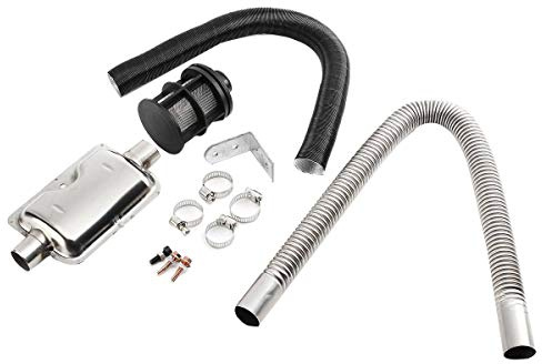 Huusuei Rohöl Motor Stand Heizung 24Mm Abgas Schall DäMpfer 25Mm Filter Abluft Ansaug Leitung für
