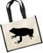 Huuraa Jutetasche Frosch Kröte Silhouette Geschenk 21 Liter Black Jute und Baumwolle Frosch Kröte Geschenkidee
