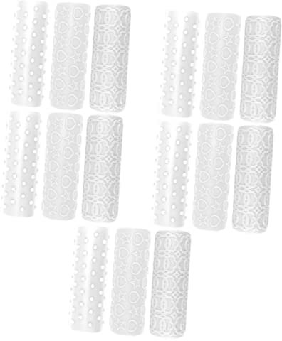 COHEALI Schmuck Werkzeug Clay Textur Stick Schmuckwerkzeuge Clay Schmuck Ohrringe Clay Ohrring Roller Textur Roller Für Clay Polymer Clay Roller Stamp White Plastic Roller 15 Stck