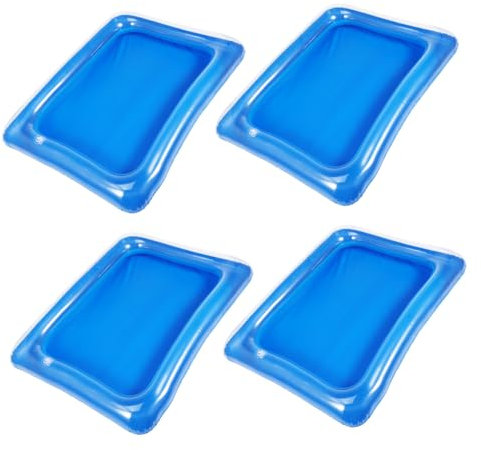 Angoily 4 Stück Aufblasbare Eisbar Aufblasbare Servierstangen Aufblasbare Servierbar Salat Eisschale Aufblasbare Kühlboxen Für Partys Buffet Kühler Für Pool Trockeneis Mini PVC Kind Hawaii