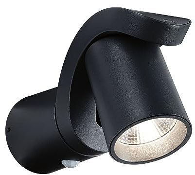 Paulmann 94830 LED Außenwandleuchte Cuff Bewegungsmelder IP44 76x217mm 3000K 10W 700lm 230V 70° Anthrazit Aluminium Außenleuchte