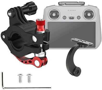 Kimyoaee Fahrrad-Lenker-Klemmhalterung für DJI Air 3 RC2 Fernbedienung Drohne Zubehör Aluminium Halter Bar Clip Halterung