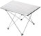 HAEGS Mesa de camping plegable ligera de aluminio, portátil, compacta, al aire libre, para picnic, barbacoa, actividades de naturaleza, senderismo, playa, grande, color plateado