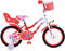 Volare Lovely 16 Zoll Kinderfahrrad Rot/Weiß - Handbremse, Rücktrittbremse, geschlossener Kettenkasten und abnehmbare Stützräder