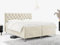 MKS MEBLE Boxspringbett 200x200, Bett 200x200 mit Matratze H3, Boxspringbett 200x200 mit Bettkasten und Topper, Polsterbett 200x200 Füße - GRIMALDI - 200x200 - Beige Velvet - H3