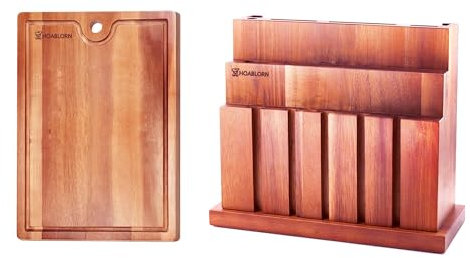 ChefHoablorn Soporte universal para cuchillos sin cuchillos, soporte grande para cuchillos de cocina universal con tabla de cortar para un fácil almacenamiento en la cocina, DZ-04