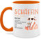 Tasse Tassen 325ml - Job & Beruf - Schäffin I Chefin Geschenk I Anführerin I Leiterin I Vorgesetzte I Lustig I Witzig I Weihnachten - 325 ml - Orange - kaffeebecher sprüche arbeit schaf haferl