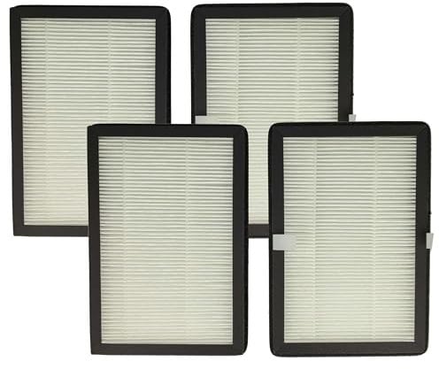 vhbw 4x filtro de partículas compatible con Rowenta Eclipse QU5030, QU5072, QU5060, QU5062 purificador, ventilador