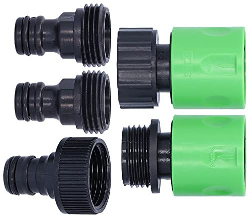 KIMISS Connecteur Rapide d'irrigation de Jardin, Coupleur de Tuyau avec Filetage Mâle Femelle 3/4 NPT, Mamelon d'équipement d'arrosage en Plastique pour Pelouse et Jardin