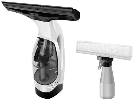 Fenstersauger, Wiederaufladbarer Fenstersauger, Kabelloser Fensterstaubsauger, Elektrischer Rakel für Fenster, Fliesen, Spiegel, Auto Windschutzscheibe, 150 ml Wassertank, 2200 mAh Akku