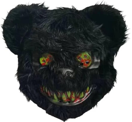 Blutige Hasen-Kopfbedeckung, Plüsch-Hasen-Horror-Maske, blutige Hasen-Kopfbedeckung, gruselige Plüsch-Hasen-Mütze, blutiges Kaninchen-Kostüm, Kopfbedeckung, Plüsch-Hasen-Maske Halloween, gruselige blu