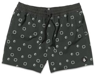 Volcom Lido Solid Herren-Badehose, 40,6 cm, Stealth, L
