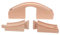 JOINPAYA Holzeisenbahn Eichhorn Holzschiene Holzbahn Zug Holzeisembahn Spielzeugbrücke Holz Zugstrecke System Züge Modellbahn Zubehör Hängebrücke Zugszenen-Layout-Requisite Gleismodell Hölzern Khaki