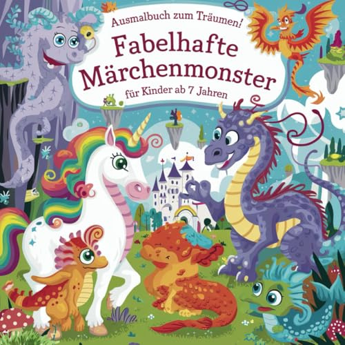 Ausmalbuch zum Träumen! Fabelhafte Märchenmonster für Kinder ab 7 Jahren