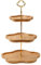 Lxoraziy 3-Tier Natural Bamboo Fruit Bowl – Serving Stand, Snack Tray & Cake Display Countertop Fruit Basket Serving Tray Rack, for Fruit Vegetable Storage, Snack, Party