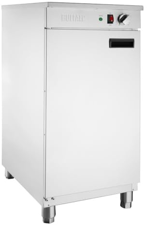 Buffalo Commercial Single Door Plate Warmer, 60 Plate Capacity, GP451 | Speeds up service by keeping dinnerware pre-heated to the optimal temperature in busy catering environments.
