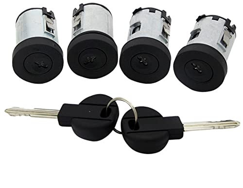 Szwaldaper Jeu de barillets de Serrure de Porte, for Fiat, Scudo, citroën, XM XANTIA SYNERGIE expédition Jumpy 1995-2007 9170.AY 4162C9 Serrure de Porte de Voiture(4pcs Barrel)