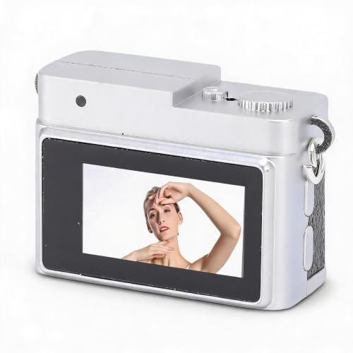 Retro Schlüsselbundkamera, Kompakte 1080P HD Video 2MP Fotoaufnahme mit 0,96 Zoll Bildschirm LED Licht 6 Filtern Wiederaufladbar ABS Schwarz für Reisen & Alltag