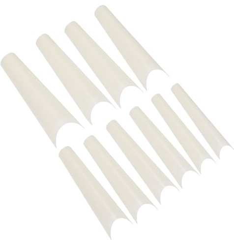 OSALADI 500pcs Natural Color Coffin Fake Nail Tips Long Full Cover Plastic Nail Extensions DIY Manicure at Home
