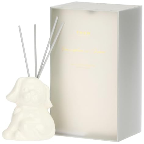 THUN Diffusore Aromatico in Ceramica a Forma di Cane, 100 ml, 16x8x24 cm, Made in CN