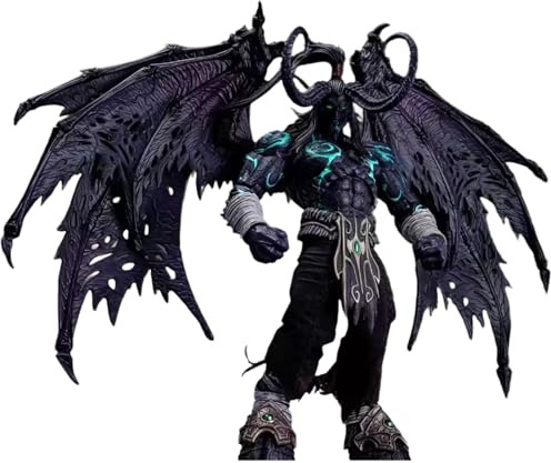 Next Fig MEMORYTOYS 1/12 World of Warcraft Illidan the Demon Hunter-Black Corrupted Edition, sehr detaillierte bewegliche Sammelfigur für erwachsene Gamer & Fans, Actionfiguren