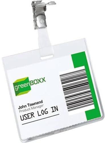 DURABLE | Namensschilder mit Clip-Befestigung | HxB 60 x 90 mm | Tasche geschlossen | VE 25 Stk