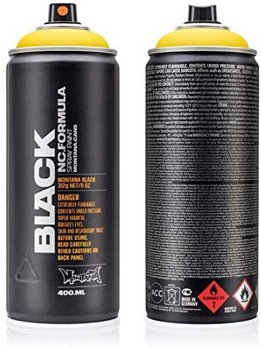 Montana Black 1025 kicking yellow, 400 ml Sprühdose