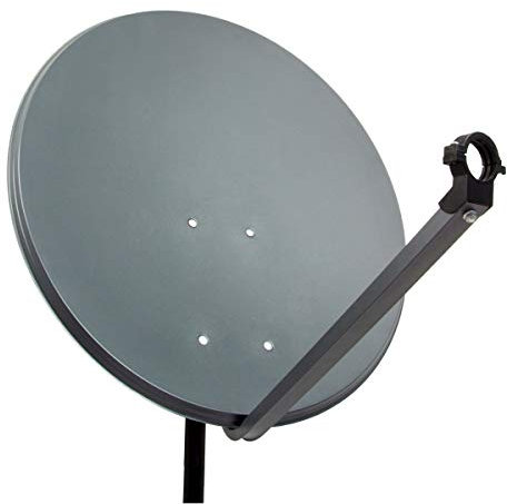 PremiumX PXS60 Satellitenschüssel 60cm Stahl Anthrazit Satellitenantenne SAT Spiegel mit LNB Tragarm und Masthalterung