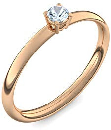 Rosegold Ring Aquamarin 750 + inkl. Luxusetui + Aquamarin Ring Rosegold Aquamarinring Rosegold (Rosegold 750) - Concinnity Amoonic Schmuck Größe 50 (15.9) AM161 RS750AQFA50
