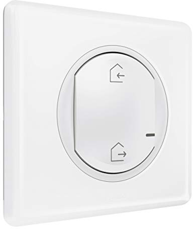 Legrand - Commande Départ/Arrivée pour installation connectée Céliane with Netatmo avec plaque Laqué Blanc