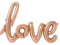 Luftballon Love Schriftzug - 105 cm XXL Deko - Für die Verlobung, Hochzeit, Geschenk, Geburtstag oder Party Just married I love you Mr Mrs Liebe Luftballons Bride Liebe Jahrestag (Rosé Gold)